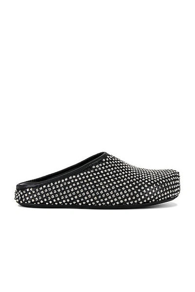 Marni Black Leather Fussbett Loafers In Black