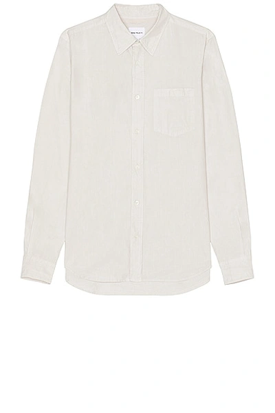 Shop Norse Projects Osvald Cotton Tencel Shirt In Marble White