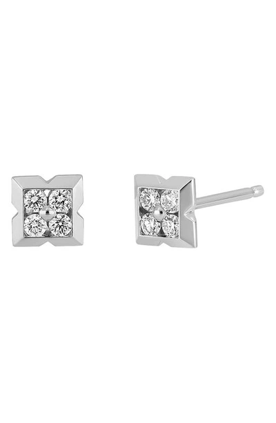 Shop Bony Levy Liora Diamond Stud Earrings In 18k White Gold