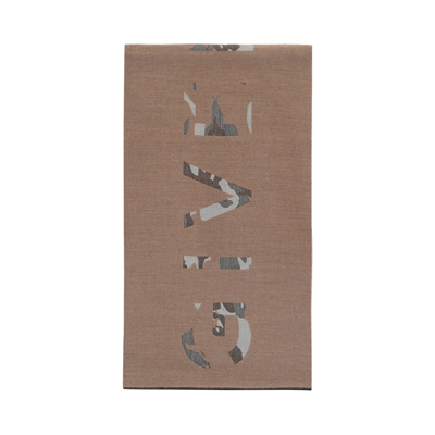 Pre-owned Givenchy Camouflage Scarf 'beige' In Tan