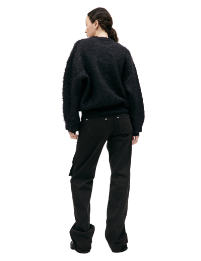Shop Saint Michael Logo Mohair Sweater In Black