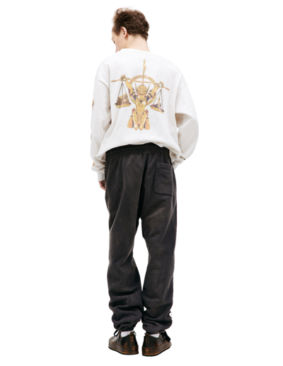 Shop Saint Michael Х Aries Printed Sweatpants In Black