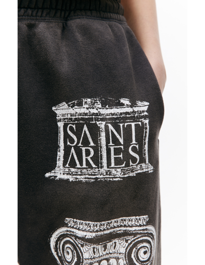 Shop Saint Michael Х Aries Printed Sweatpants In Black