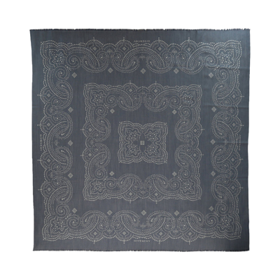 Pre-owned Givenchy Bandana Pattern Woven Shawl 'steel/blue'