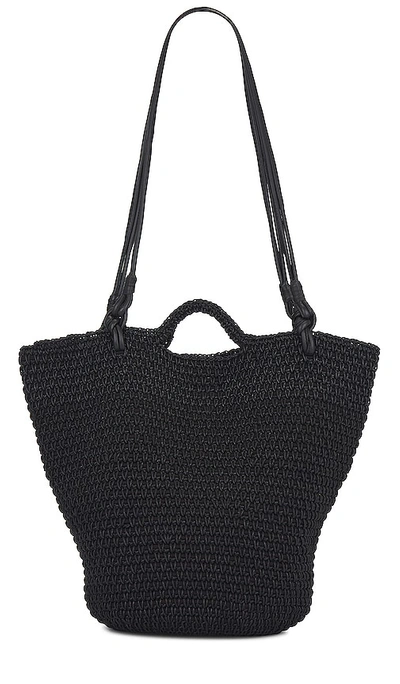 Shop Cleobella Crochet Basket Bag In 黑色