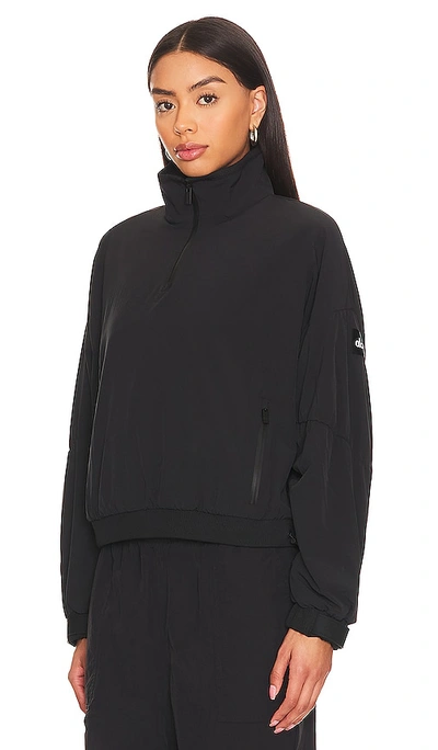 Shop Alo Yoga Elevation Cropped Jacket In Black