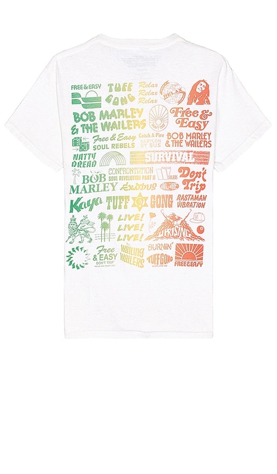 Shop Free And Easy Bob Marley Logos Tee In Cream
