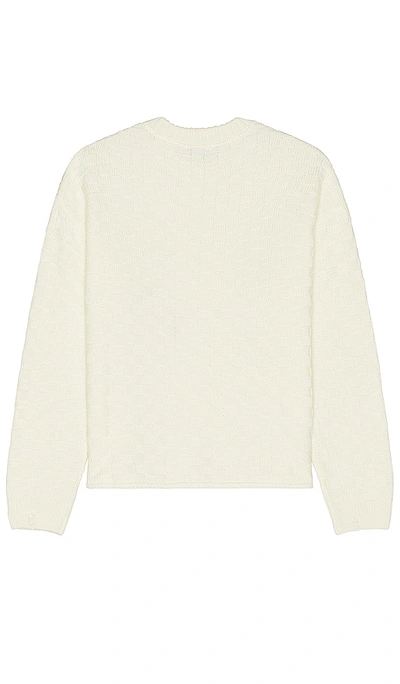 Shop Askyurself Checkered Merino Knit Sweater In Cream