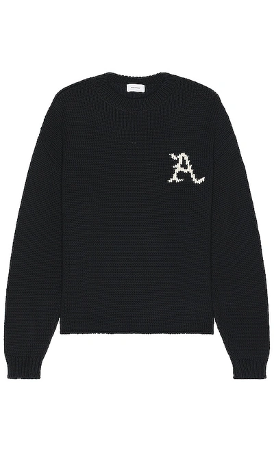 Shop Askyurself Angel Cropped Chunky Knit Sweater In Black & Ecru