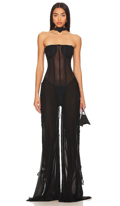 Shop Amor Mia S & M Jumpsuit In Black
