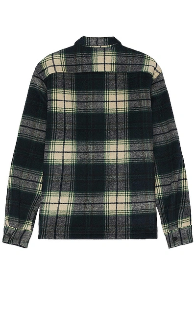 Shop Guess Originals Plaid Overshirt In Navy