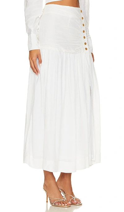 Shop Karina Grimaldi Bette Midi Skirt In White