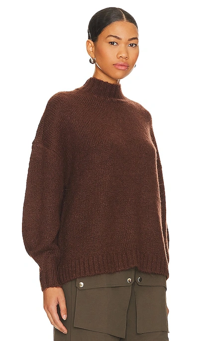 Shop Pistola Carlen Mock Neck Sweater In Brown