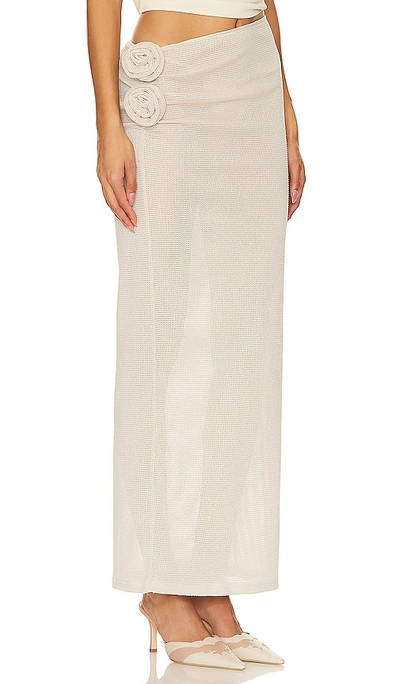 Shop Lioness Soul Mate Maxi Skirt In 奶油色