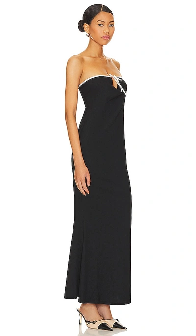 Lioness Illuminating Strapless Maxi Dress In 黑色