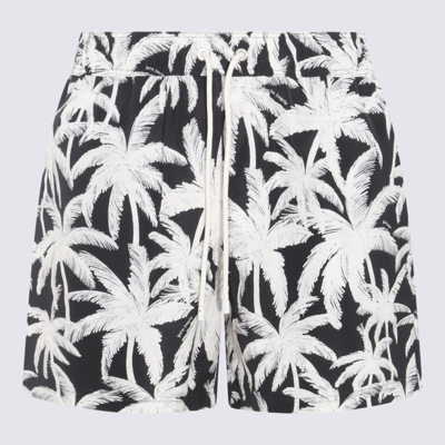 Shop Palm Angels Multicolor Beachwear In Black Off White