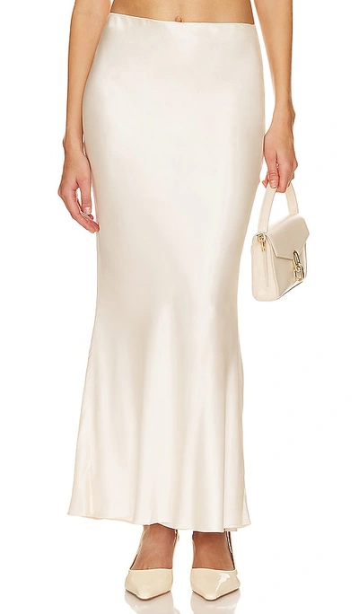 Shop Nbd Neveah Maxi Skirt In Ivory