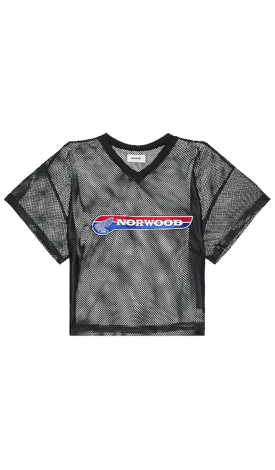 Shop Norwood Kiedis Cropped Football Jersey In 黑色