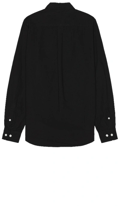 Shop Norse Projects Osvald Cotton Tencel Shirt In Black