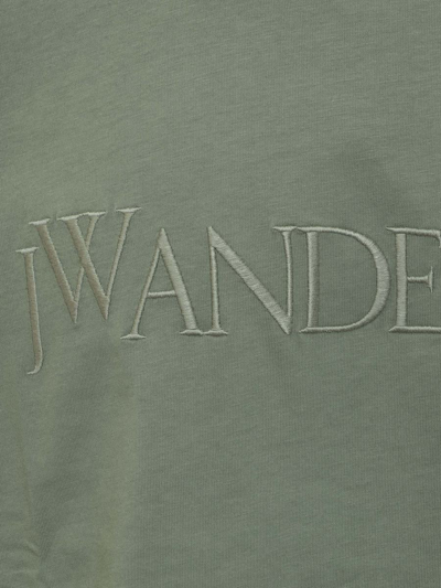 Shop Jw Anderson J.w. Anderson T-shirt With Embroidered Logo In Green