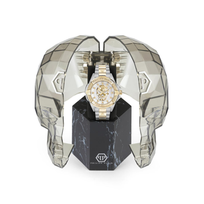 Pre-owned Philipp Plein Women's Watch Analog Quartz The $ Kull 1 5/8in Pwnaa1523 Stainless