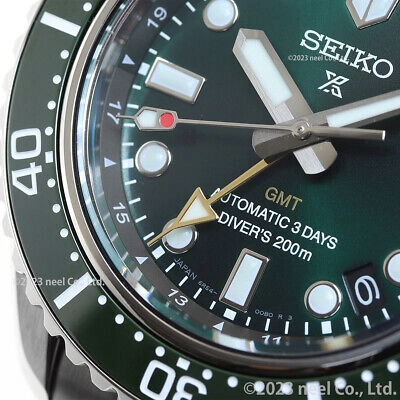 Pre-owned Seiko Prospex Sbej009 Green Diver Scuba Gmt 1968 Men's Watch In Box