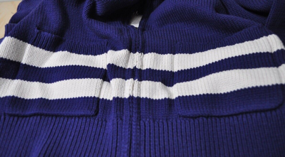 Pre-owned Jcrew J. Crew Lobster Sweater-jacket Full Zip Knit Indigo Blue Medium An602 '20 In Raw Indigo/blue With Purple Hue