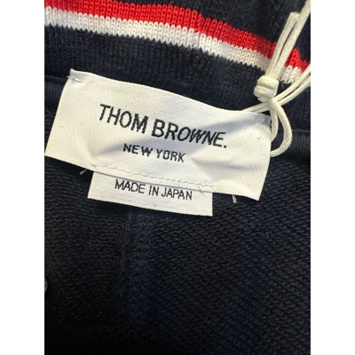 Pre-owned Thom Browne York Classic Sweatpant With Engineered 4bar In Classic Loop In Blue