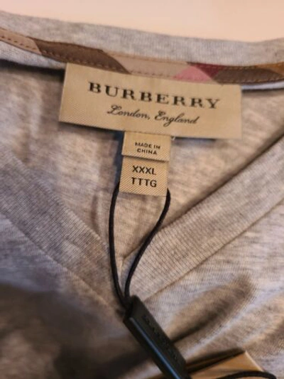 Pre-owned Burberry $399  Limited Edition T Shirt Men Size 3xl Gray In Purple