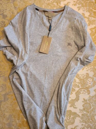 Pre-owned Burberry $399  Limited Edition T Shirt Men Size 3xl Gray In Purple