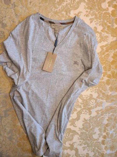 Pre-owned Burberry $399  Limited Edition T Shirt Men Size 3xl Gray In Purple