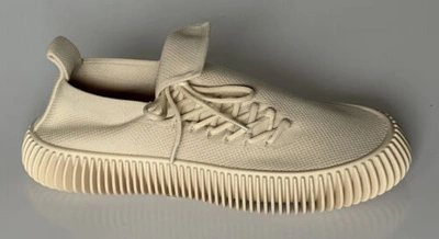 Pre-owned Bottega Veneta $920  Men's Tech Knit Cane Sugar Sneakers 12 Us (45 Eu) 690112