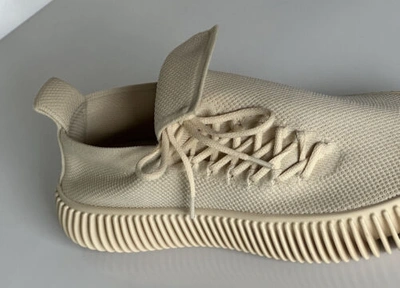 Pre-owned Bottega Veneta $920  Men's Tech Knit Cane Sugar Sneakers 12 Us (45 Eu) 690112