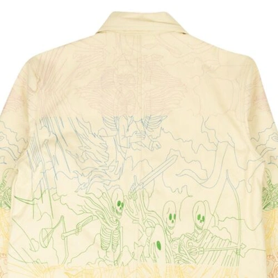 Pre-owned Cream Who Decides War  Multi Four Horsemen Trench Coat Size Xxl $800 In White