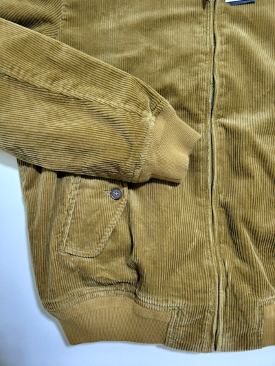 Pre-owned Polo Ralph Lauren Men's Tan Golden Brown Corduroy Barracuda Bomber Jacket