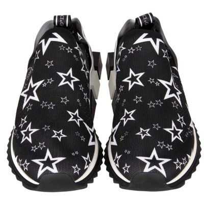 Pre-owned Dolce & Gabbana Low-top Stretch Star Logo Sneaker Shoes Sorrento Black 13350