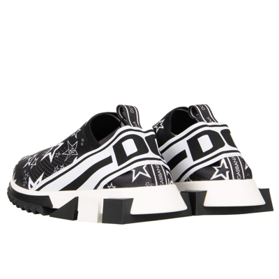 Pre-owned Dolce & Gabbana Low-top Stretch Star Logo Sneaker Shoes Sorrento Black 13350
