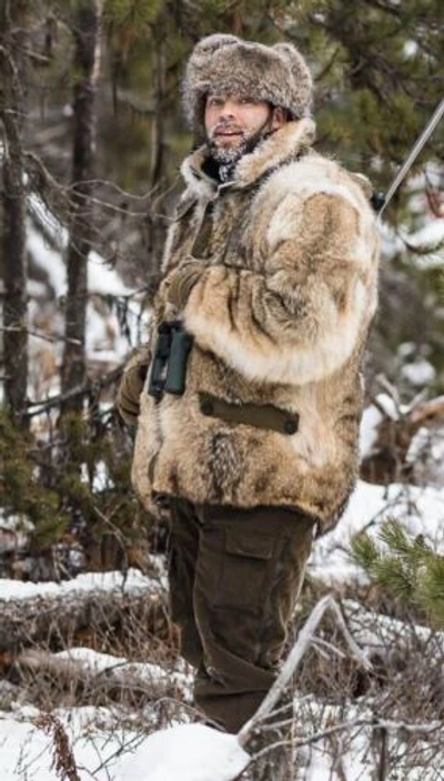 Pre-owned Handmade Real Coyote Fur Parka Jacket Coat Reversible All Sizes In Brown