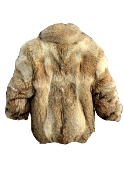 Pre-owned Handmade Real Coyote Fur Parka Jacket Coat Reversible All Sizes In Brown