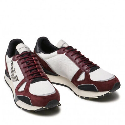 Pre-owned Emporio Armani Shoes Sneaker  Man Sz. Us 8,5 X4x289xm499 Q423 White