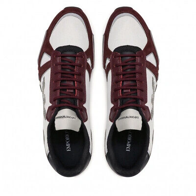 Pre-owned Emporio Armani Shoes Sneaker  Man Sz. Us 8,5 X4x289xm499 Q423 White