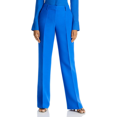 Pre-owned New York Lafayette 148 York Womens High Rise Wide Leg Dress Pants Bhfo 7129 In Blue