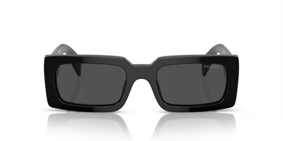 Pre-owned Prada Pr A07sf 1ab5so Black-dark Grey Lens Unisex Sunglasses 54mm Authentic In Gray