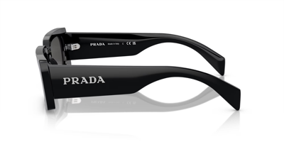 Pre-owned Prada Pr A07sf 1ab5so Black-dark Grey Lens Unisex Sunglasses 54mm Authentic In Gray