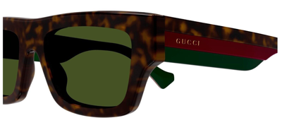 Pre-owned Gucci Original  Sunglasses Gg1301s 002 Havana Frame Green Gradient Lens 55mm