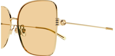 Pre-owned Gucci Original  Sunglasses Gg1282sa 005 Gold Frame Orange Gradient Lens 62mm