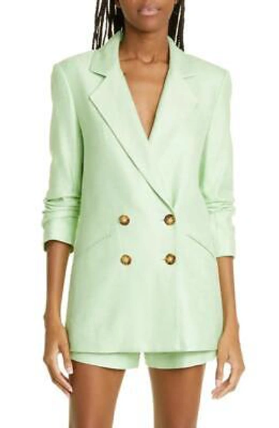 Pre-owned Veronica Beard $698 -  Rupert Dickey Double Breasted Jacket In Pistachio Size 12 In Green