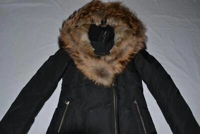 Pre-owned Mackage Authentic  Women Trish Long Black Winter Coat Fur Hood All Sizes