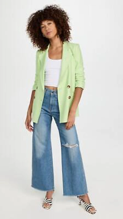 Pre-owned Veronica Beard $698 -  Rupert Dickey Double Breasted Jacket In Pistachio Size 12 In Green