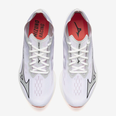 Pre-owned Mizuno Wave Rebellion Pro 2 U1gd2417 11 White Silver Red Width 2e Running Shoes In White, Silver, Red